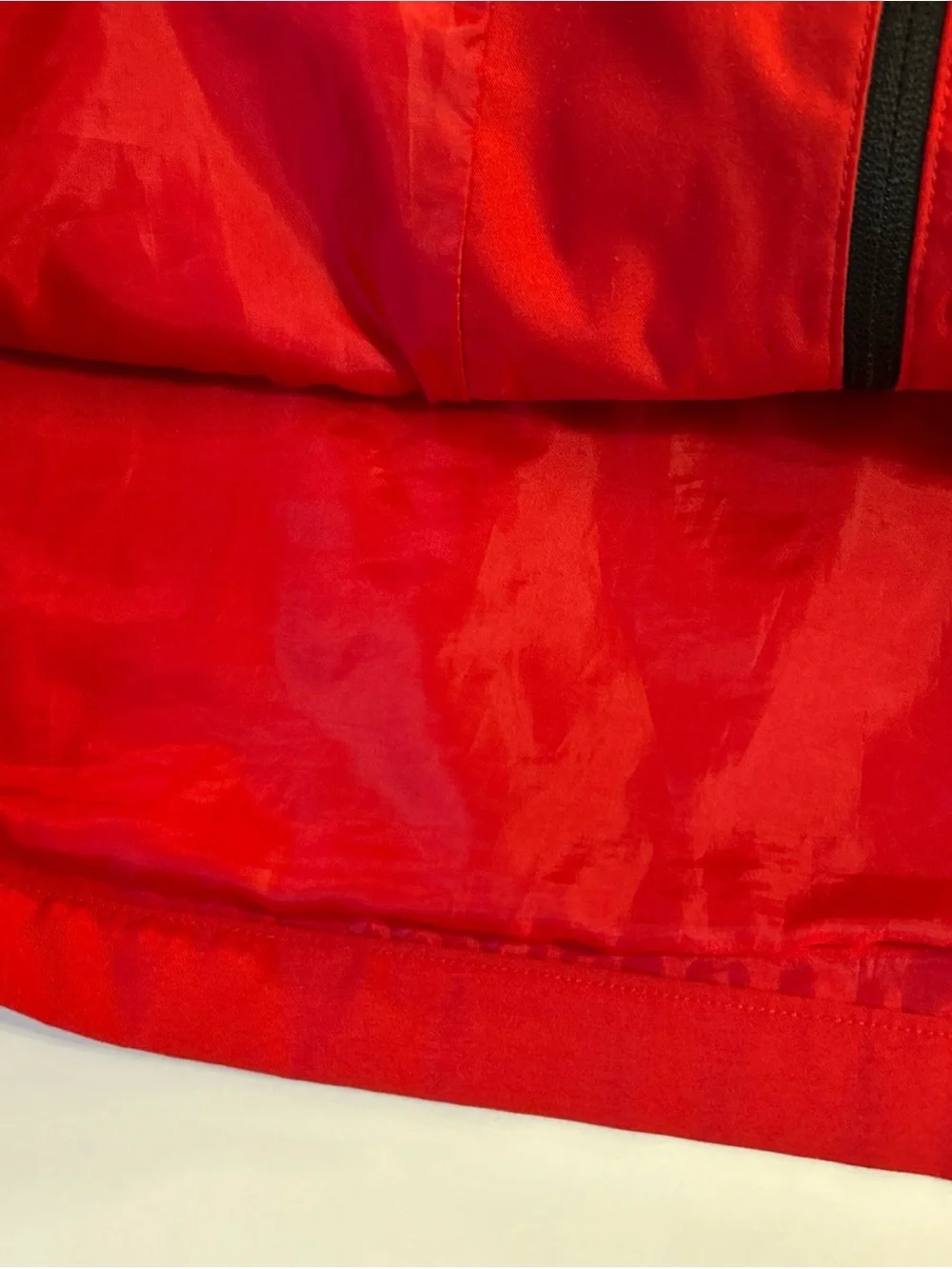 Vintage Dunbrooke Jacket Adult XL White Windbreaker 1990s Red Black Retro